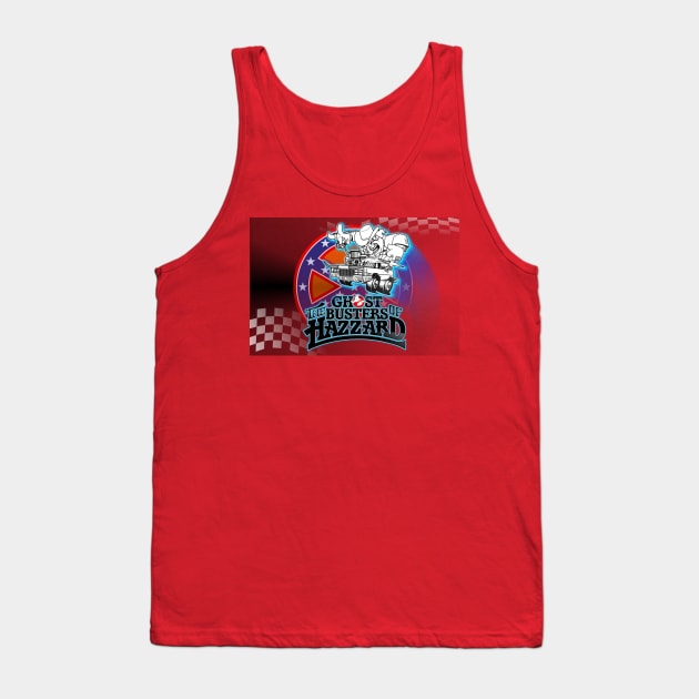 Ghostbusters of Hazzard (Poster) red white wide Tank Top by BtnkDRMS